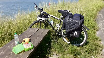 Frühstück am Kanal: Als Saerbecker Stadtradel-Star entdeckte Heike Stübbe auf ihren Touren allerhand schöne Orte in der Umgebung.